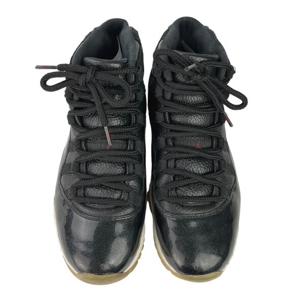 Nike Jordan 11 Retro Black Lace Up High Top Athletic Running Sneakers Shoes 8.5 - Picture 2 of 5